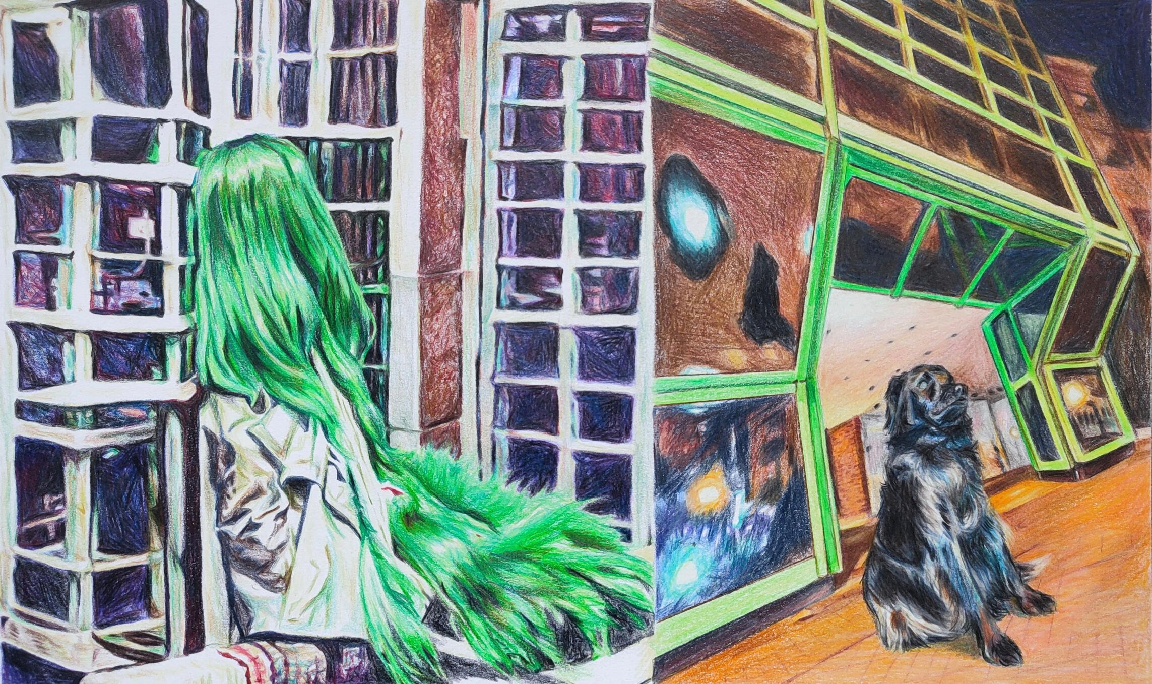 The meeting took place at the former clothing store Theelen in Panningen. | 21 x 35 cm | sold