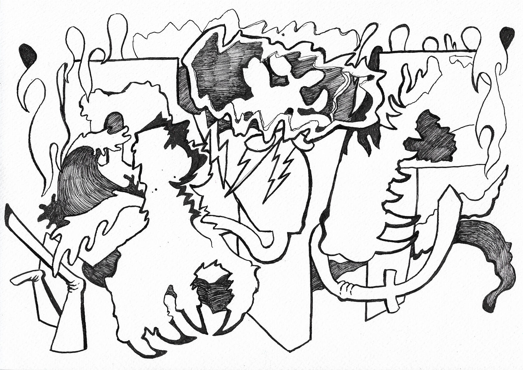 Installation view 1 | ink on paper | 21 x 29,7 cm | €100