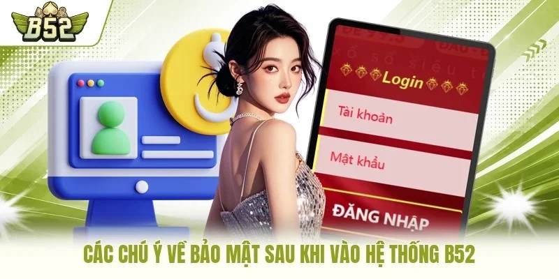 Các chú ý về bảo mật sau khi vào hệ thống B52